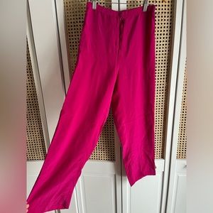 100% Silk Capris in Fuschia